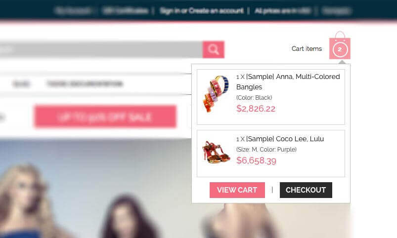 How do I show total price in header cart icon in BigCommerce