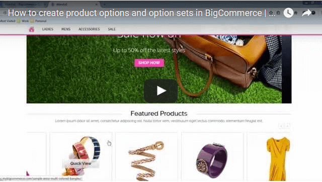 How to create product options in BigCommerce